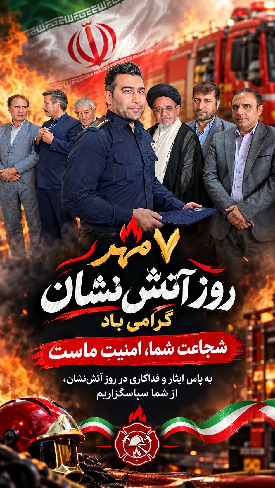 مراسم بزرگداشت روز آتش&zwnj;نشان با حضور مسئولان شهرستانی و جمعی از آتش&zwnj;نشانان فداکار بناب برگزار گردید